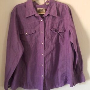 Woman’s fit for her Schmidt sprint western Purple Button-Up Shirt
